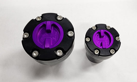 Small locking hub shift knob all Black Purple dial