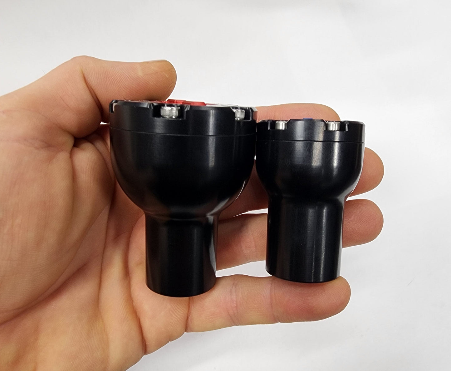 Large locking hub shift knob Clear body Clear Cap Gold dial