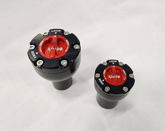 Small locking hub shift knob all Black Red dial