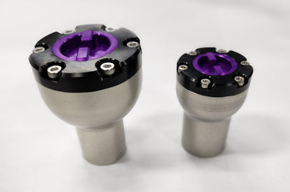 Large locking hub shift knob Clear body Black Cap Purple dial "Pre-Order"